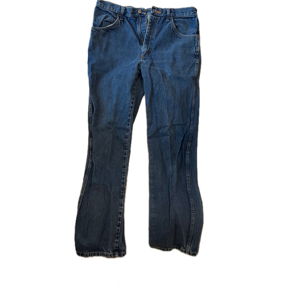 Rustler Straight Fit Blue Jeans 34x34